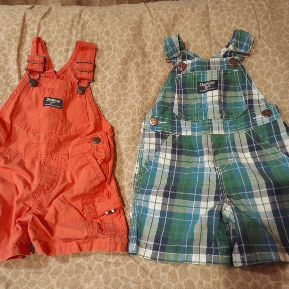 OshKosh 12 month Overalls 2 pairs